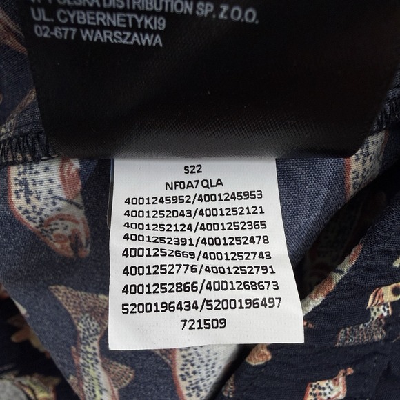 The North Face Shorts Mens Small Navy Blue‎ Fish Print Zip Cargo Pockets Belted - Picture 8 of 11